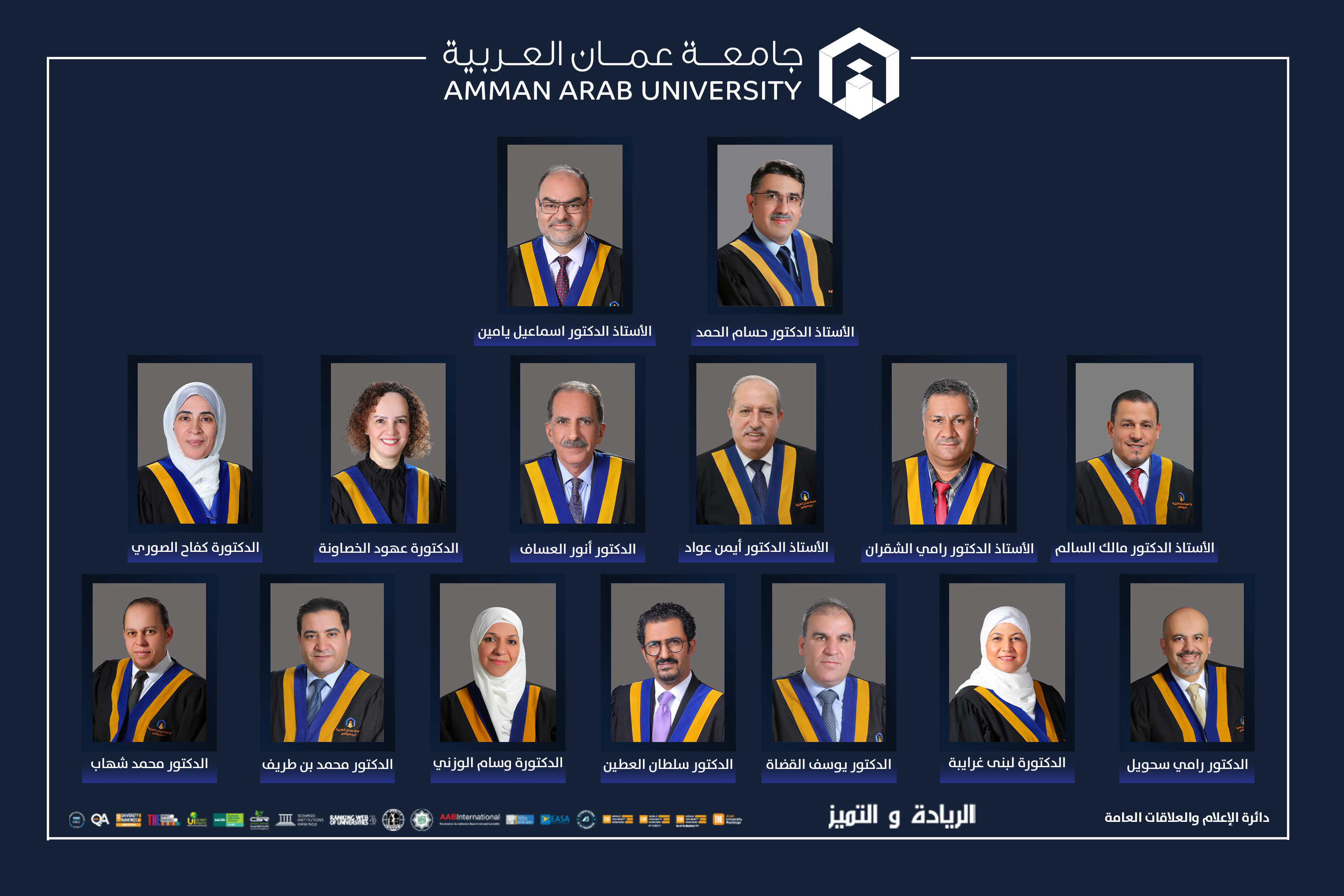 تشكيلات أكاديمية في جامعة عمّان العربية