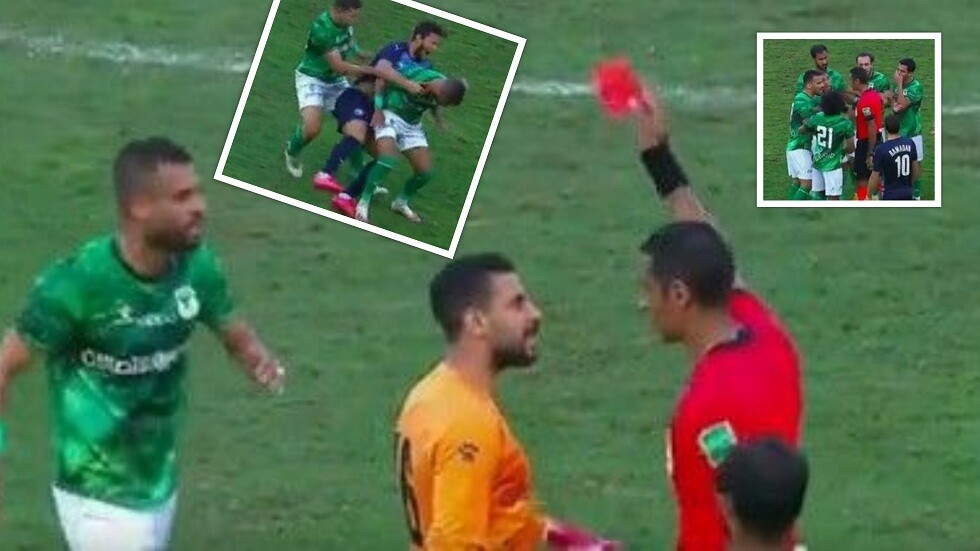 شاهد ..  اشتباك بسبب اللعب النظيف في الدوري المصري !