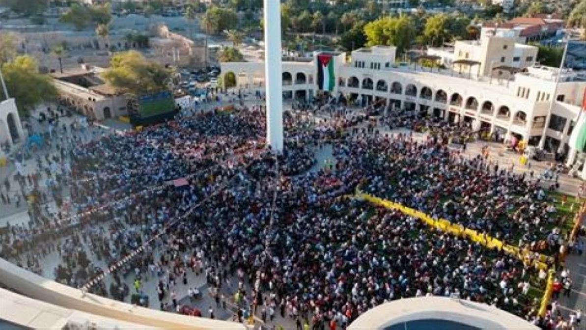 العقبة تبث مباراة النشامى أمام الأرجنتين من ساحة الثورة العربية ومرافقها