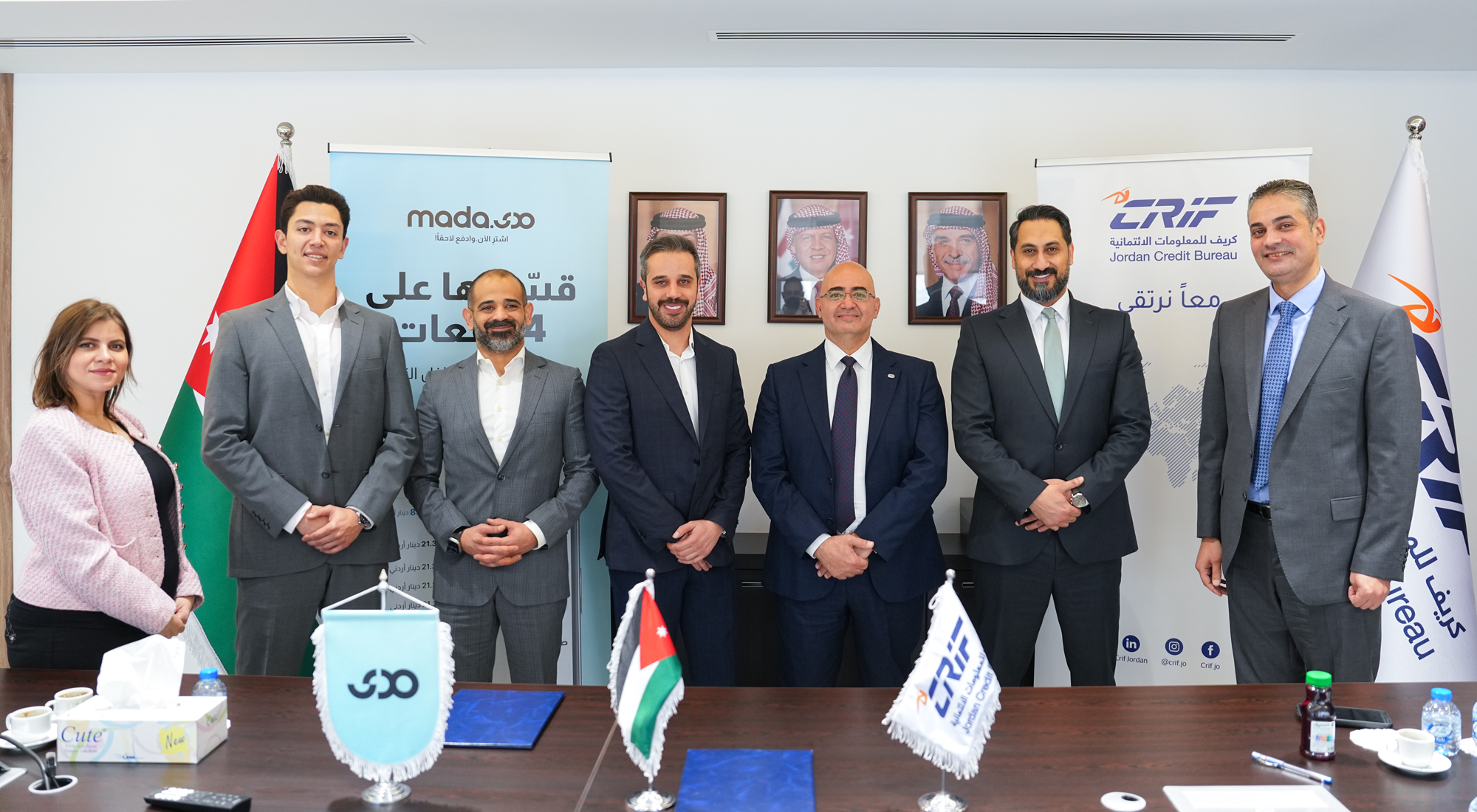 كريف الأردن توقّع اتفاقية تقديم خدمات استعلام ائتماني مع المدى للابتكار الرقمي