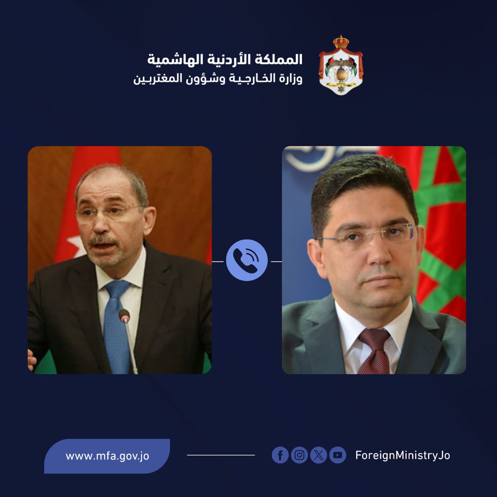 الأردن والمغرب يبحثان التدهور الخطير في القدس جراء الاستفزازات الإسرائيلية 