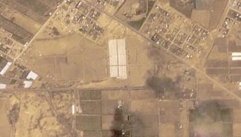 صور بالأقمار الاصطناعية تُظهر بناء مجمع خيام قرب خان يونس