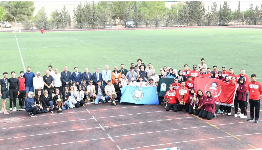 العلوم والتكنولوجيا تحصد بطولة الاتحاد الرياضي للجامعات الأردنية لألعاب القوى