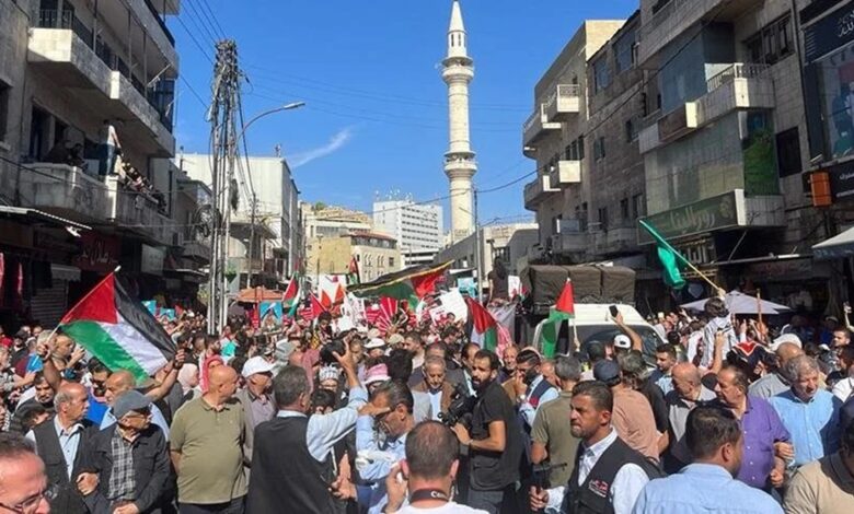 مسيرات في عمان والمحافظات للتنديد بالعدوان الغاشم على غزة