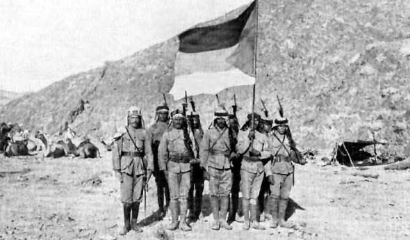 العَدْوَانُ: الثَّوْرَةُ العَرَبِيَّةُ الكُبْرَى مَا كَانَتْ إِلَّا دِفَاعًا عَنِ الأُمَّةِ العَرَبِيَّةِ