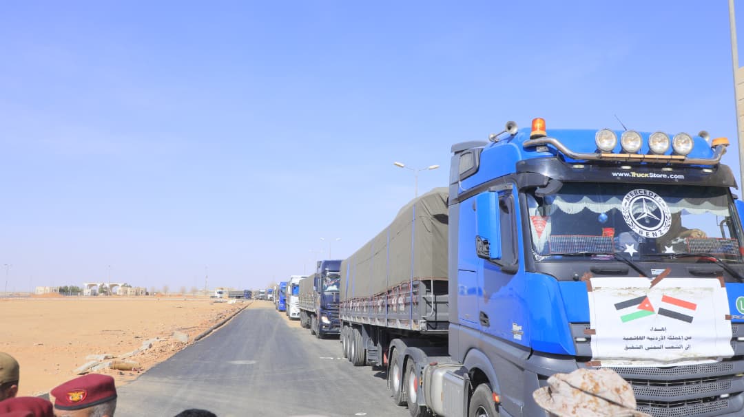 قافلة المساعدات الأردنية تصل إلى اليمن