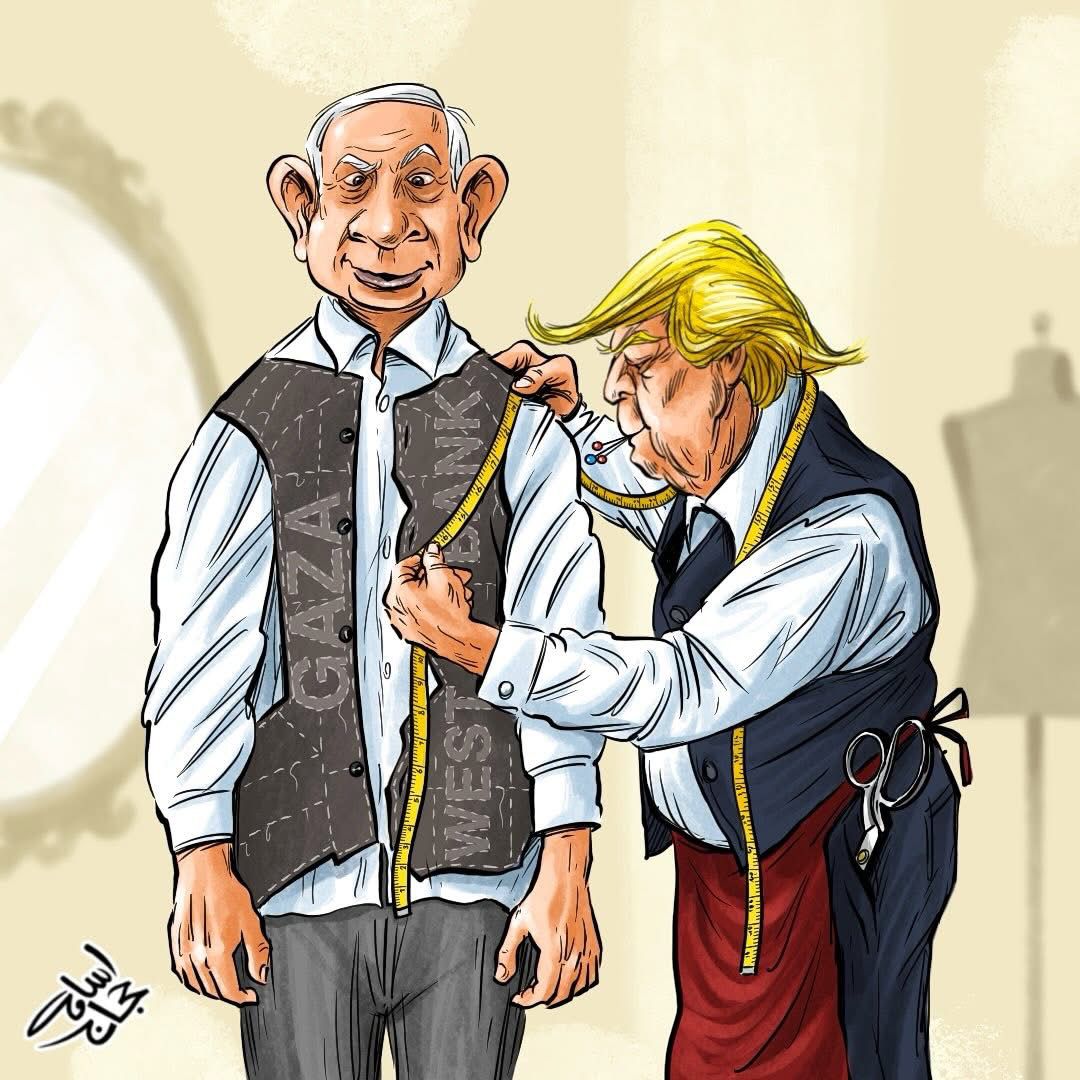 كاريكاتير ترامب ونتنياهو