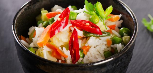 How to prepare white rice with vegetables |  Mix