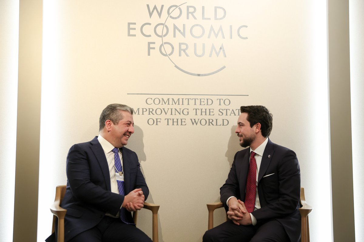 ولي العهد وبارزاني يبحثان تعزيز التعاون بين الأردن وإقليم كردستان