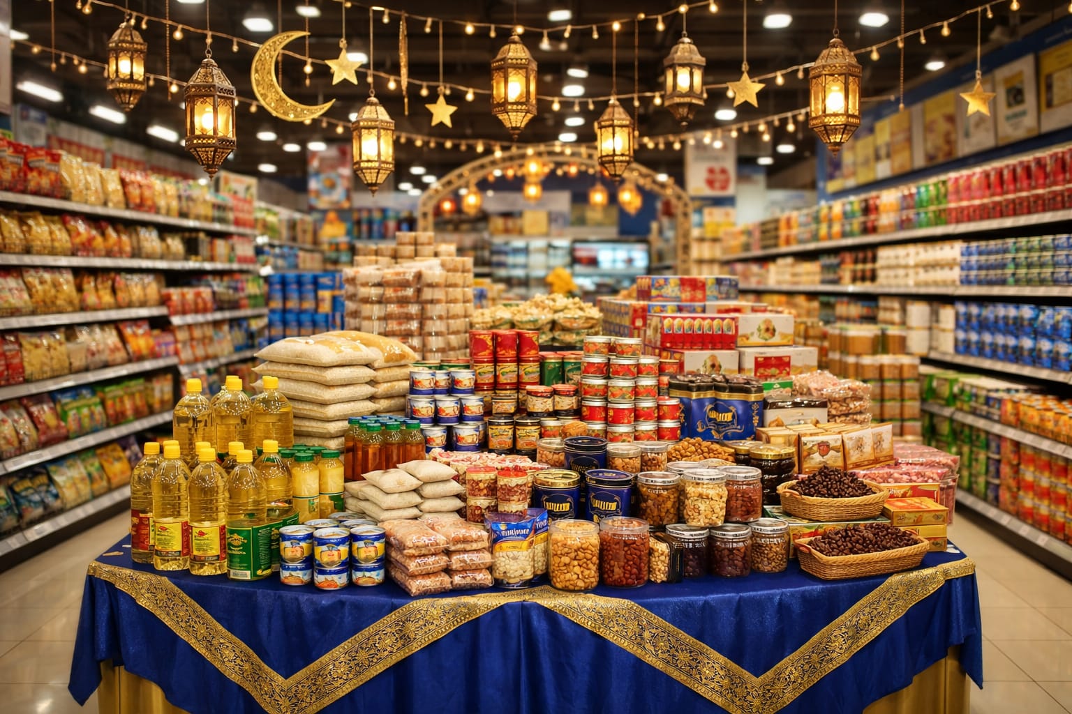 مخزون وفير من السلع الاستهلاكية قبل رمضان وحركة تجارية نشطة