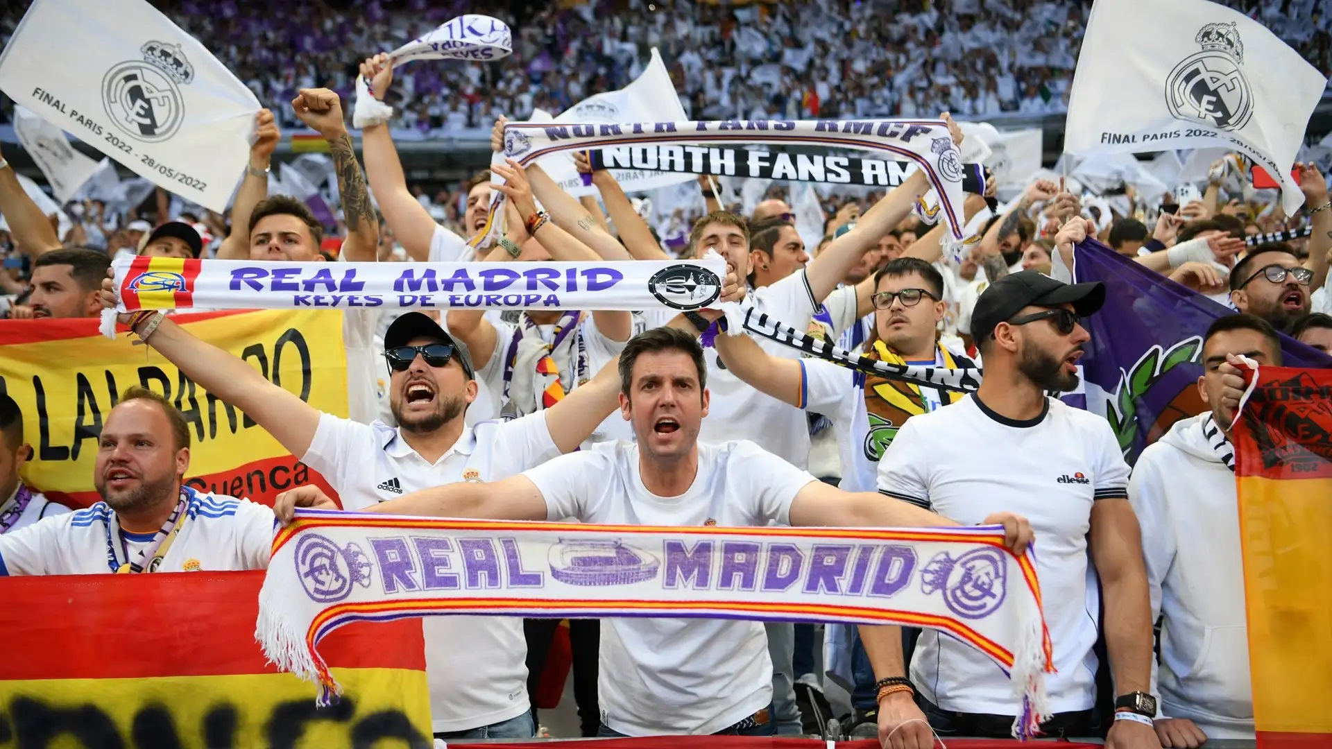 جماهير ريال مدريد تستعد لنهائي دوري الأبطال بـ «تيفو» خاص