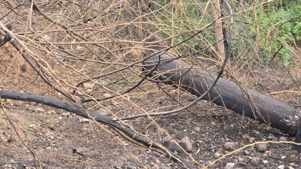 سقوط شظايا يتسبب بانقطاع الكهرباء عن  مناطق في الأغوار الشمالية