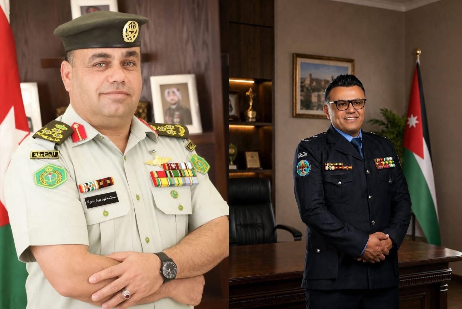 العميد سلامة عيال عواد والرائد محمد الربيحات ..  مبارك الترفيع