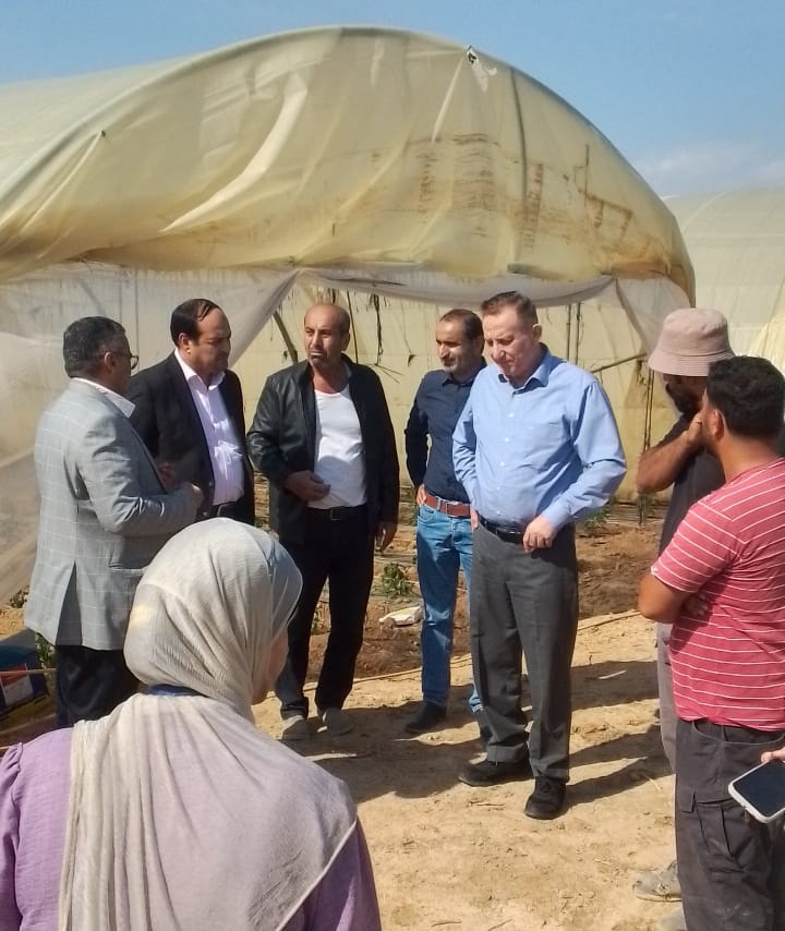 وزير الزراعة يتفقد المزارع المتضررة من الأحوال الجوية في وادي الأردن