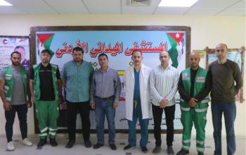 المستشفى الميداني الأردني غزة/78 يستقبل وفدًا من الخدمات الطبية الفلسطينية