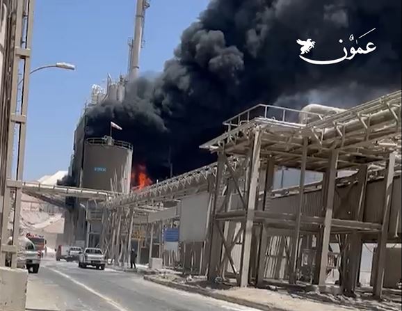 حريق كبير بأحد المصانع في العقبة