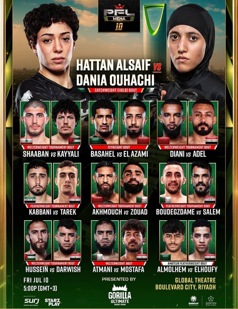 الرياض تستعد لانطلاق أسبوع النزال لبطولة PFL MENA الخميس المقبل