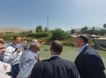 السفير الامريكي يطلع على واقع المياه في وادي الأردن