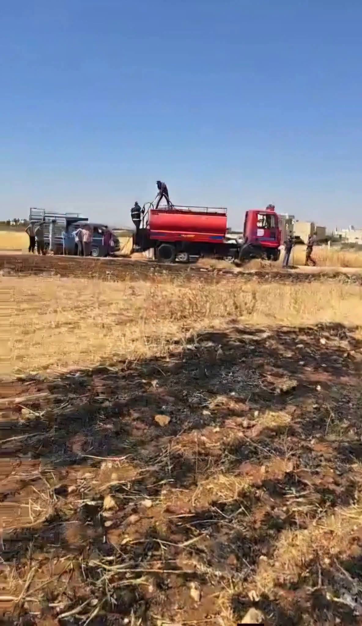 حريق 30 دونمًا مزروعة بالشعير في الصريح 