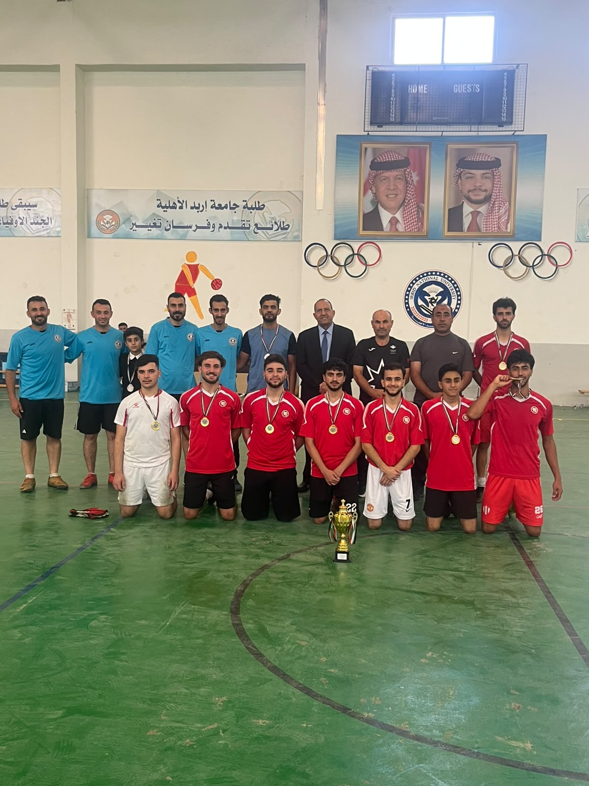 مُباراة ودّية في خُماسيات كُرة القدم بجامعة إربد الأهلية احتفاءً ببدء العام الجامعي الجديد
