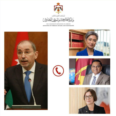 وزير الخارجية يتلقى اتصالات دولية تؤكد تضامنها مع الأردن