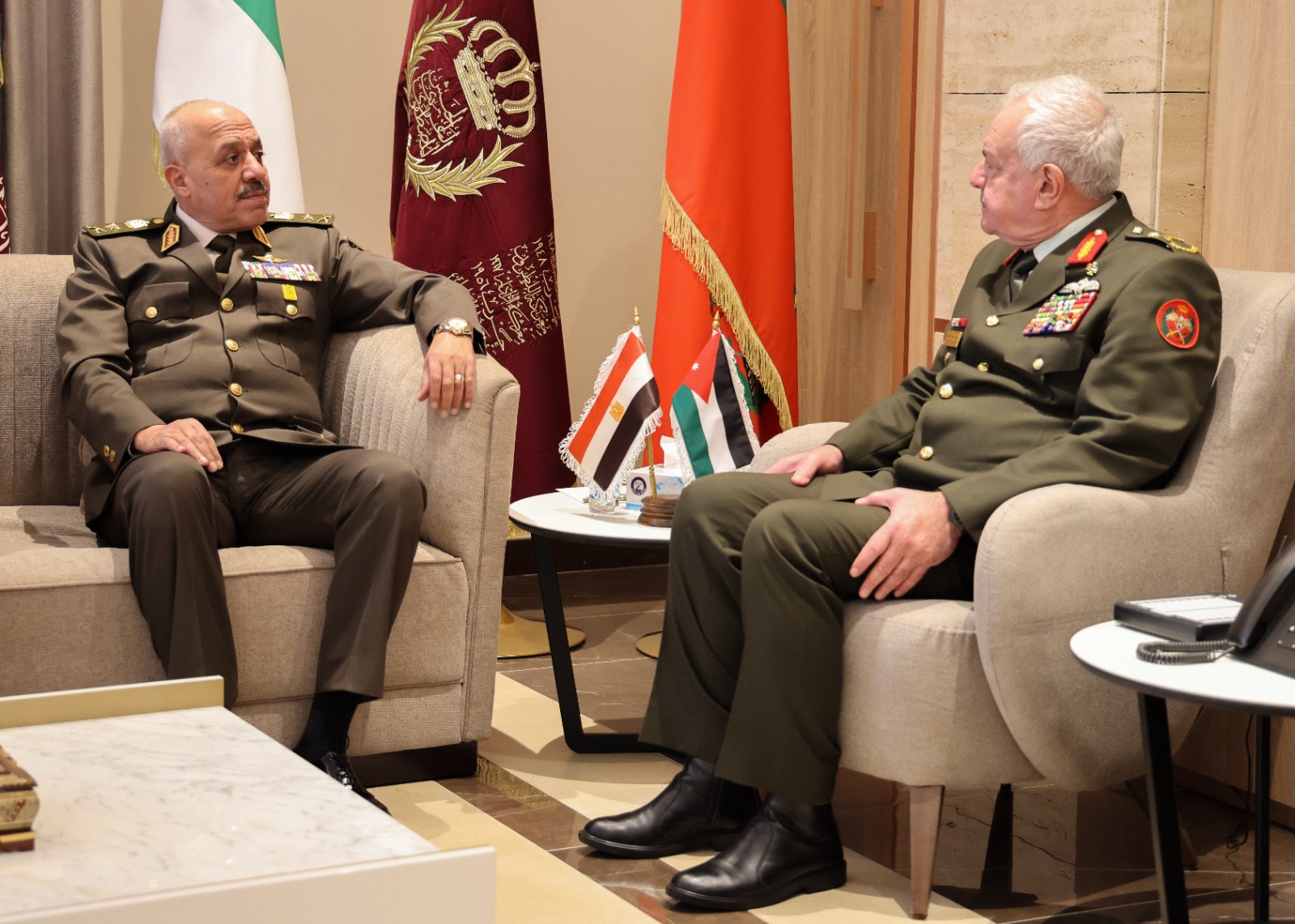 الحنيطي يستقبل رئيس أركان حرب القوات المسلحة المصرية