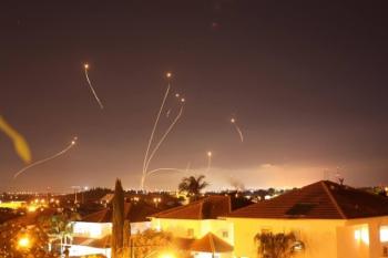 رشقة صواريخ من غزة باتجاه مستوطنات الغلاف
