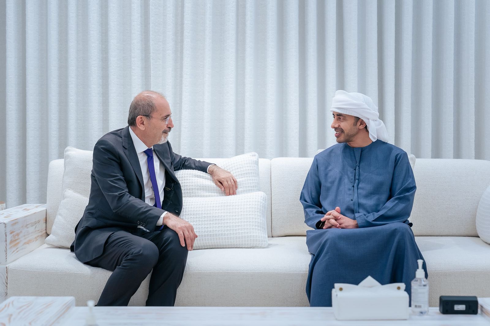 الصفدي يلتقي نظيره الإماراتي في أبو ظبي 