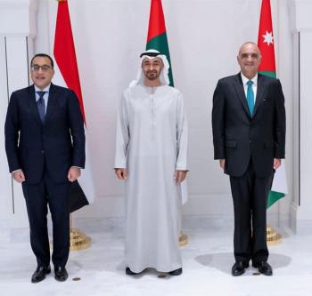 الرئيس الاماراتي يستقبل الخصاونة ومدبولي ..  مبادرة ثلاثية للتكامل الصناعي