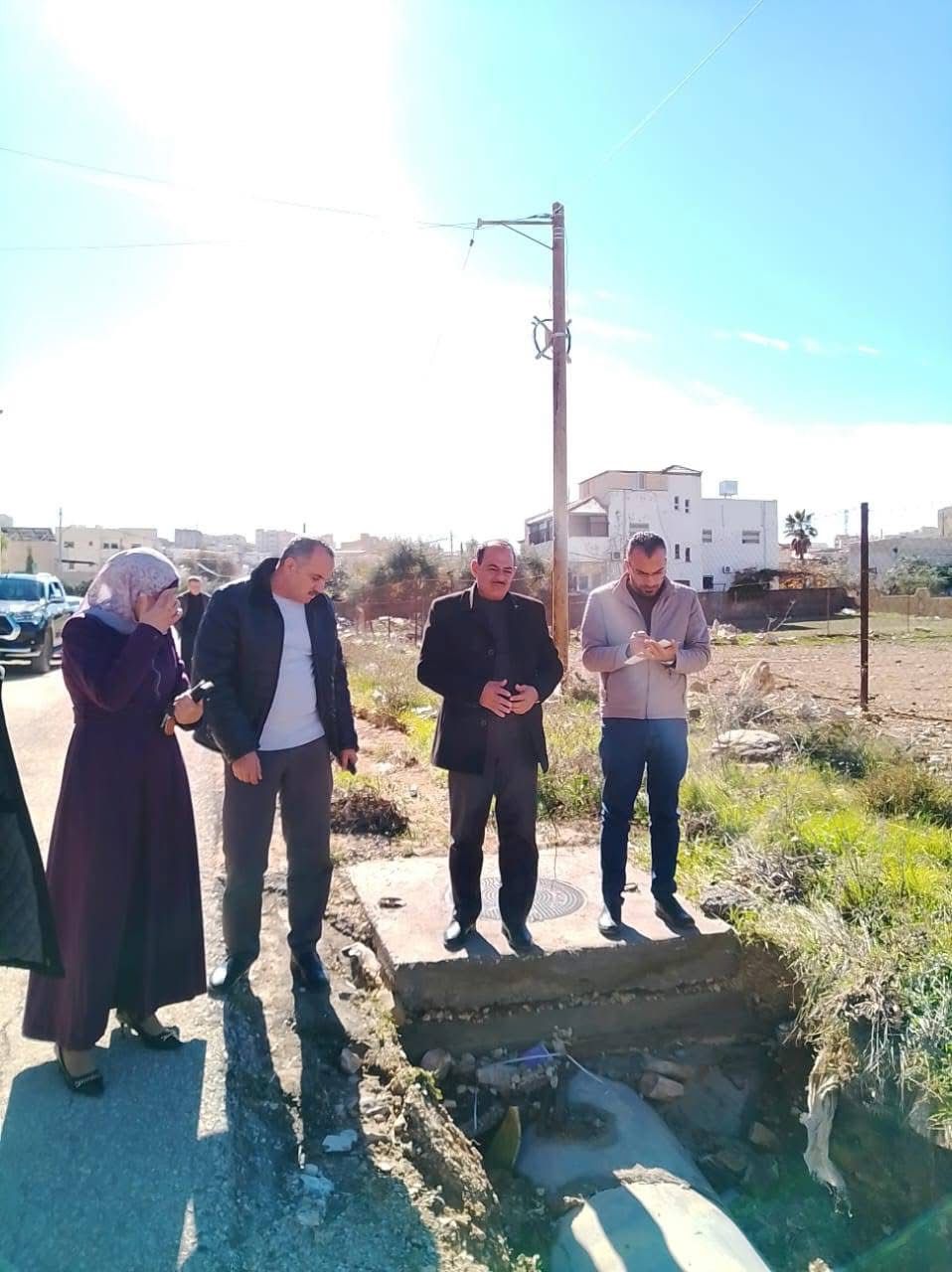 بلدية مؤتة والمزار تبحث آثار المنخفضات الجوية 