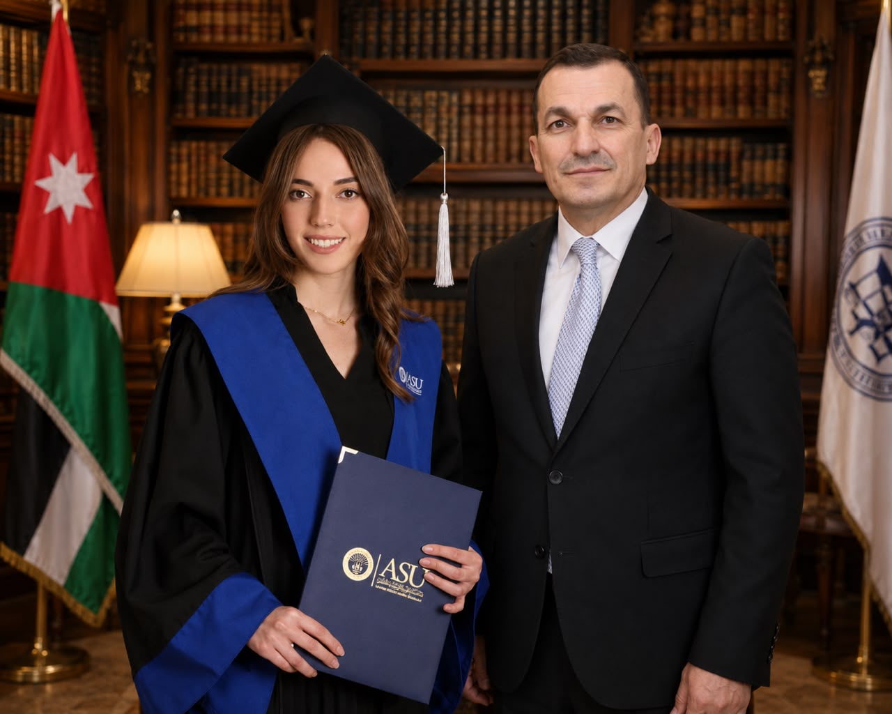 المحافظ موسى العبداللات يبارك تخرج ابنته لجين