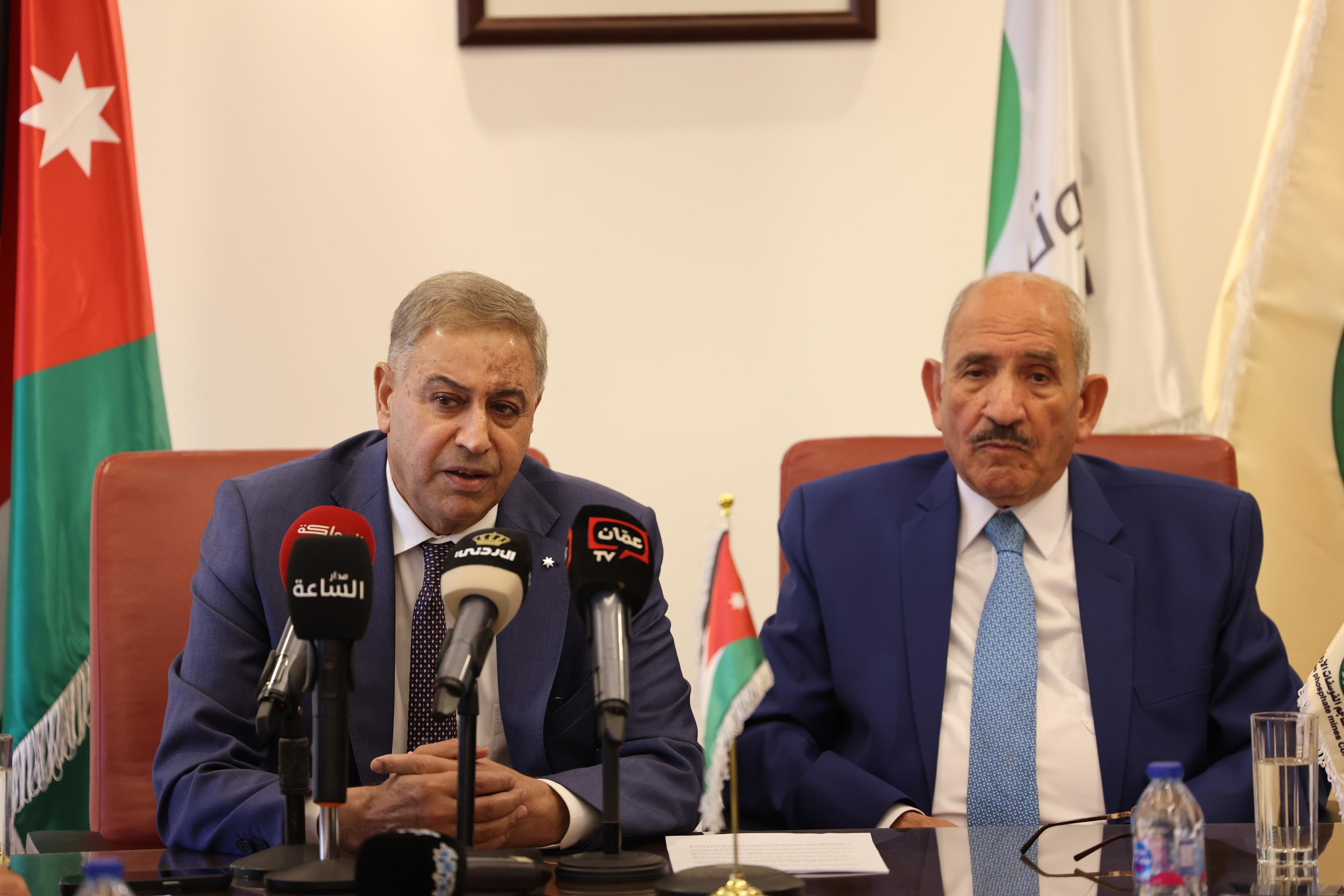 البوتاس والفوسفات توقعان لإنشاء المجمع الصناعي المشترك في العقبة والشيدية