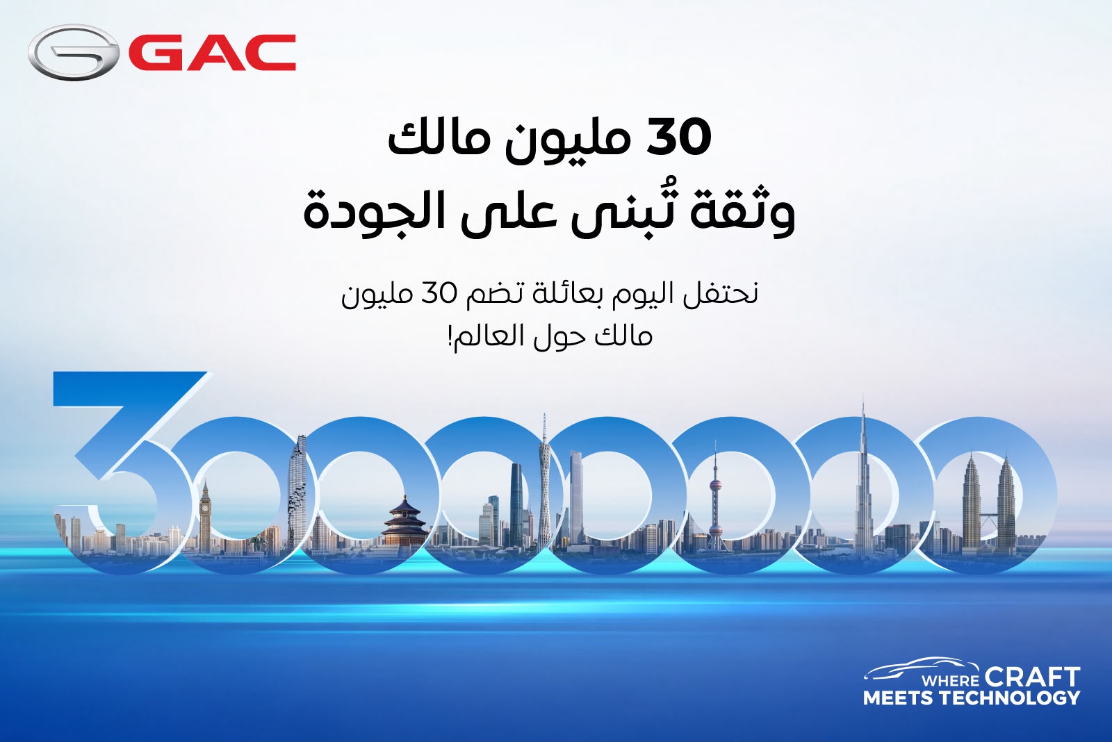 30 مليون مالك لسيارة GAC حول العالم  