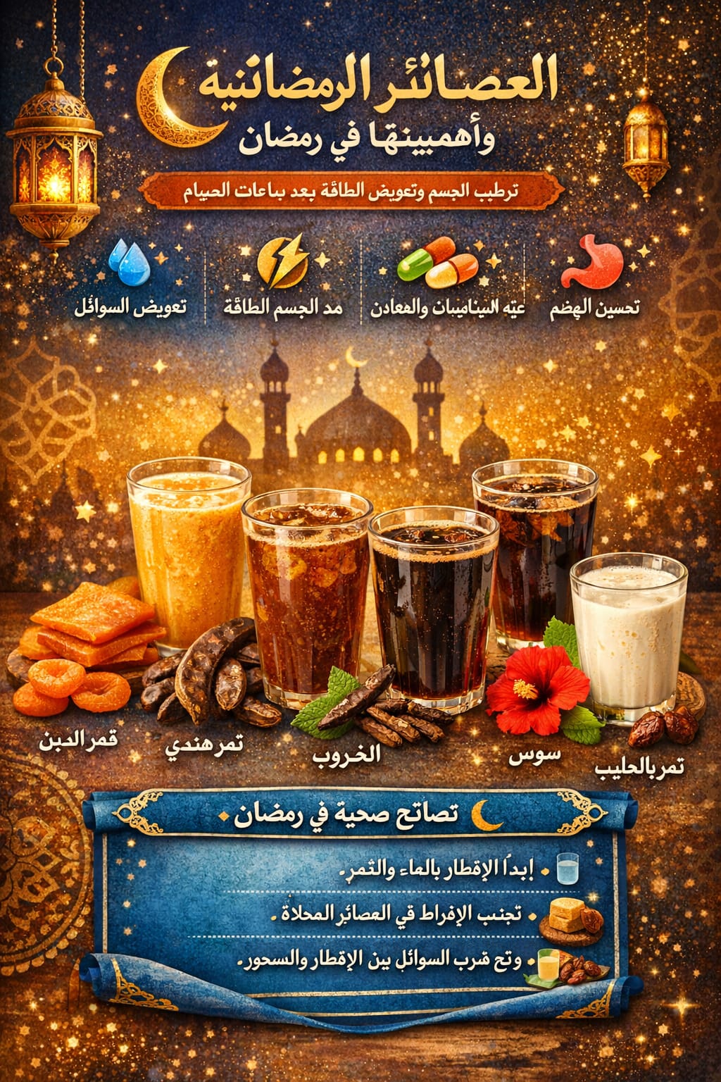أهمية العصائر في رمضان 