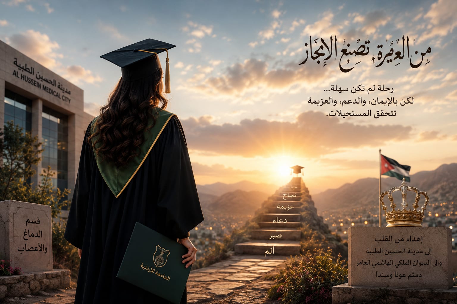 ساجدة الدباس ..  قصة نجاح صنعتها الإرادة وتوّجها التخرج