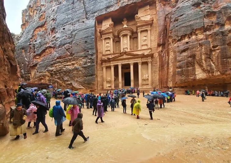 الأمطار المتوقعة تغلق البترا امام الزوار ظهر الاربعاء