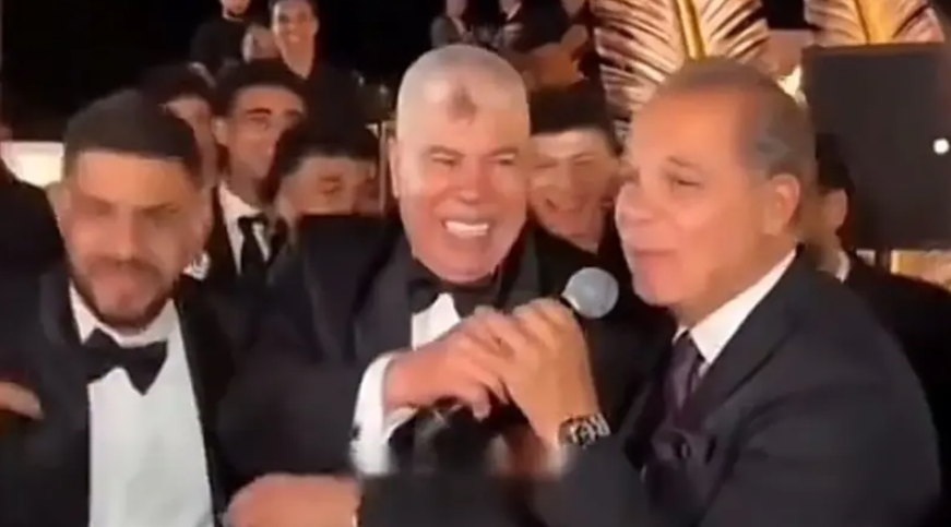 أحمد شوبير يستعين بإفيه الزعيم في زفاف نجله ..  ورامي إمام يشاركه