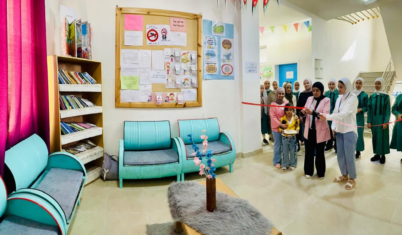 افتتاح ركن مكتبة مدرسة فيصلية الجيزة الأساسية المختلطة