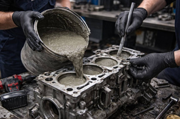 لماذا يملأ بعض السائقين محرك السيارة بالخرسانة؟ 