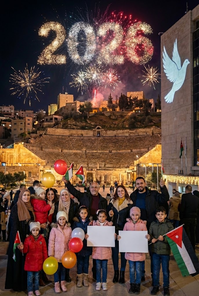 الأردنيون يستقبلون العام الجديد بروح التفاؤل والسلام