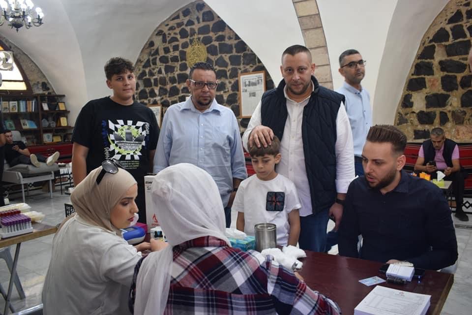 حملة تبرع بالدم للأهل في غزة بديوان التل باربد