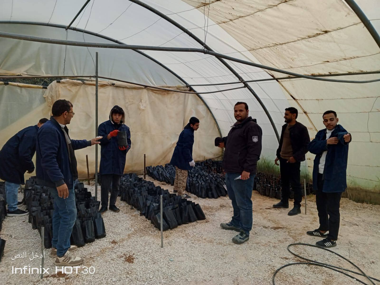 تربية الطفيلة تجهز مشتلا تعليميا في مدرسة عيمة الزراعية