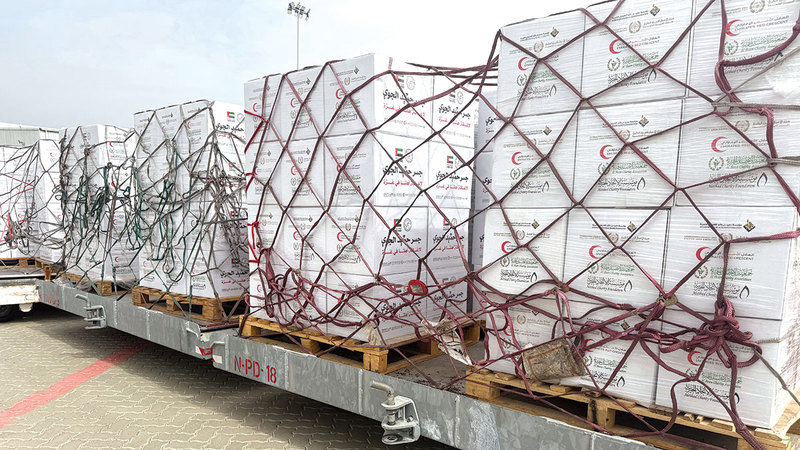 الإمارات: 100 طن مساعدات إلى غزة