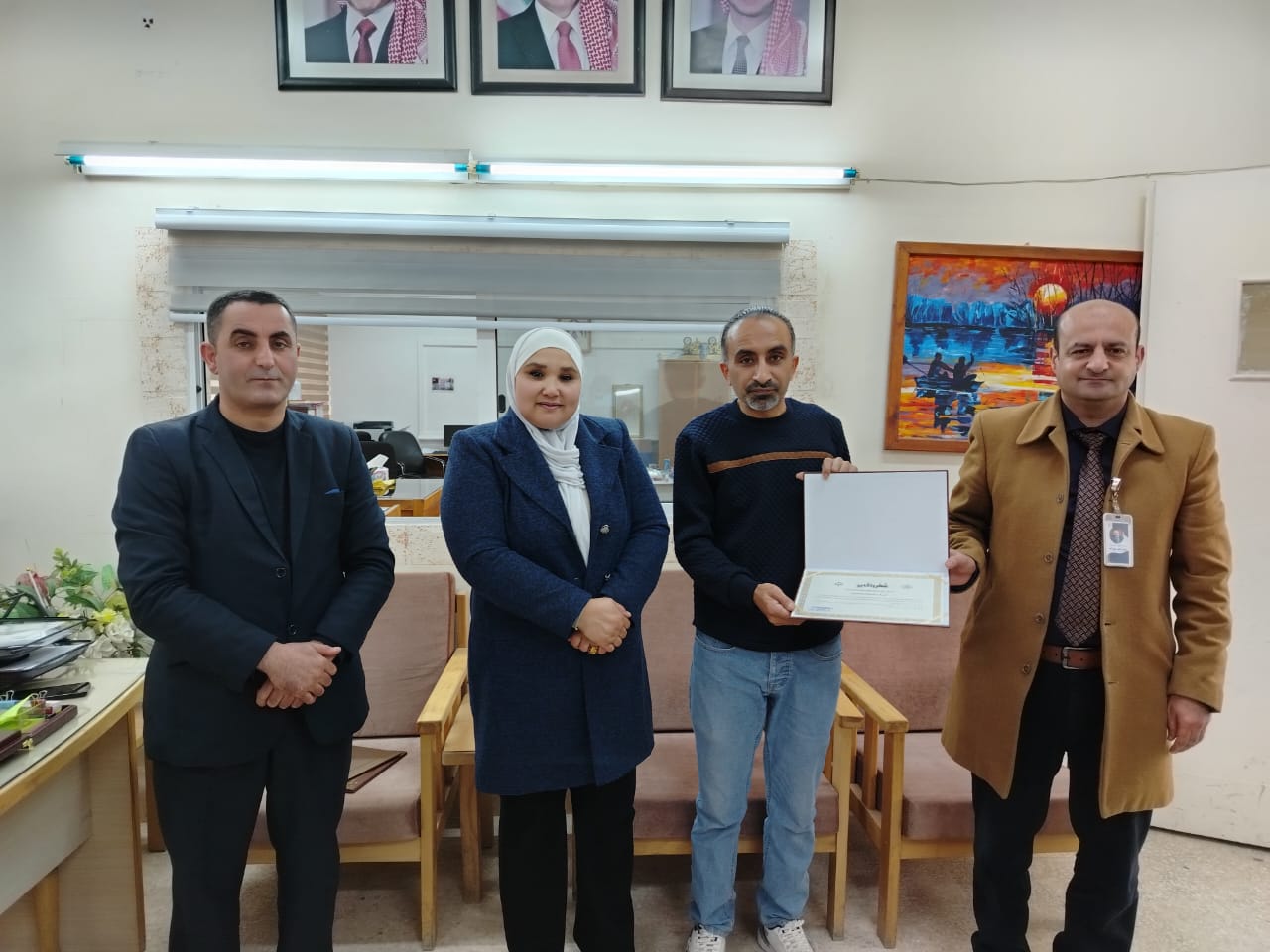 البكار تكرم قسم الامتحانات والاختبارات في تربية بني عبيد