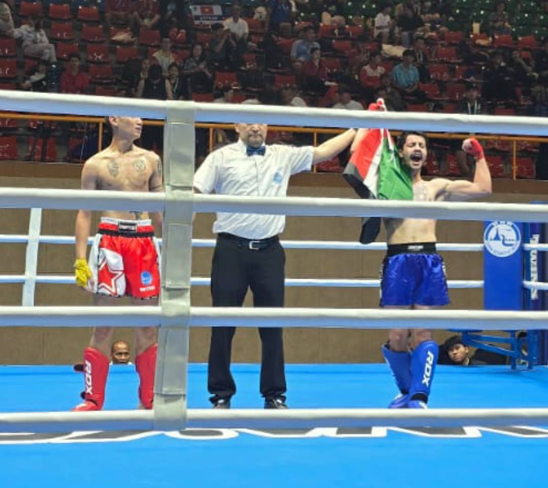 رفضًا لمواجهة إسرائيلي ..  الأردني الرمحي ينسحب من نصف نهائي العالم للكيك بوكسينغ