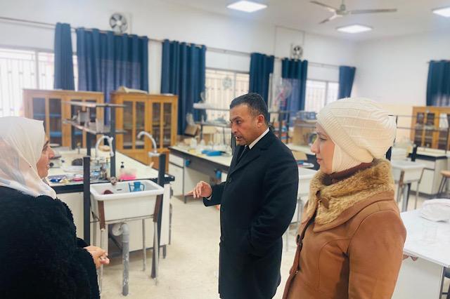 العواودة يتفقد الزبيدية الثانوية للبنات