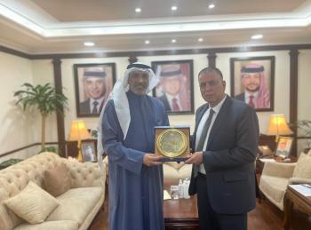 الفراية يلتقي القائم بالأعمال في سفارة الكويت