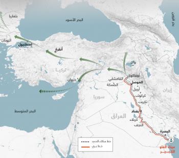 طريق التنمية يربط الإمارات وقطر بالعراق وتركيا واوربا  