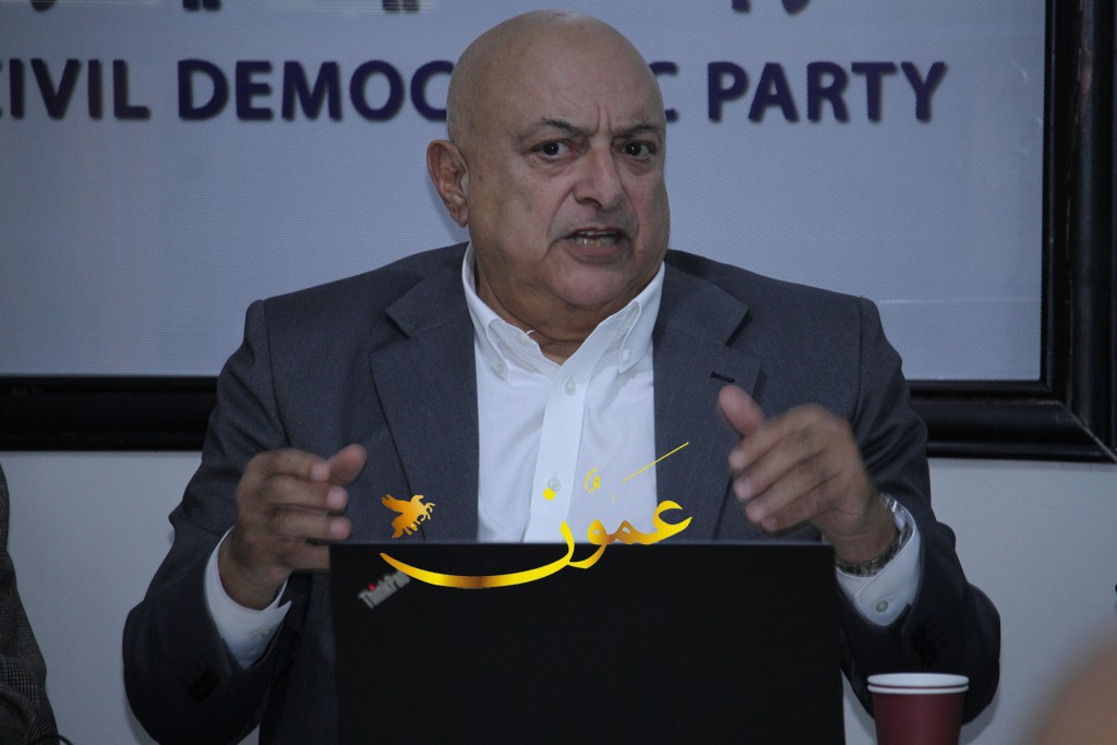 منصور يتحدث عن الموازنة في الحزب المدني الديمقراطي 