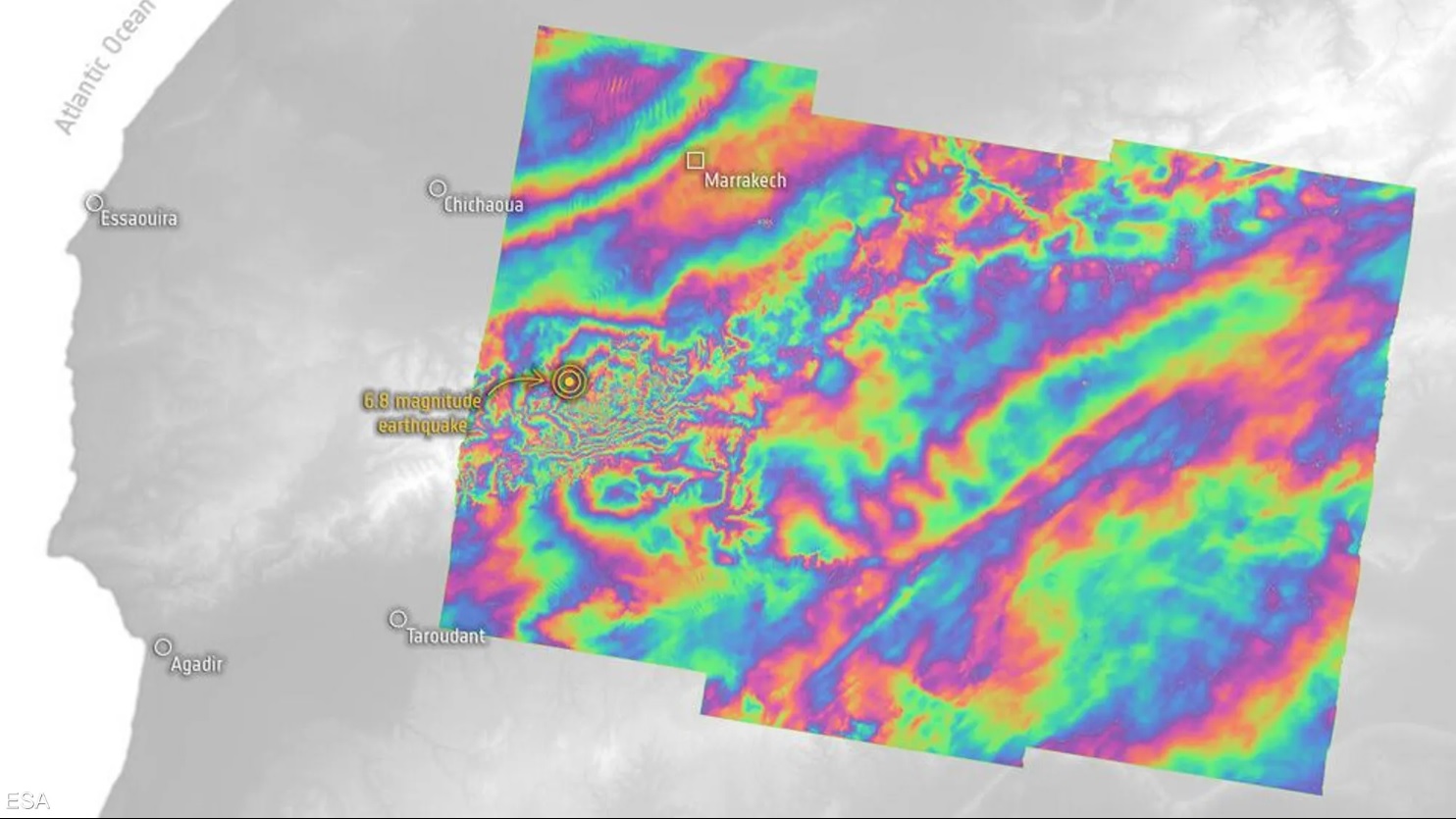 بعد زلزال المغرب ..  الأقمار الاصطناعية تكشف كيف تحركت الأرض